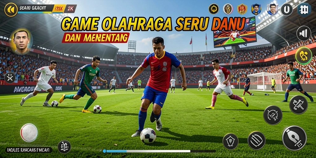 Screenshot tampilan gameplay 8ZK yang menampilkan aksi olahraga nyata.