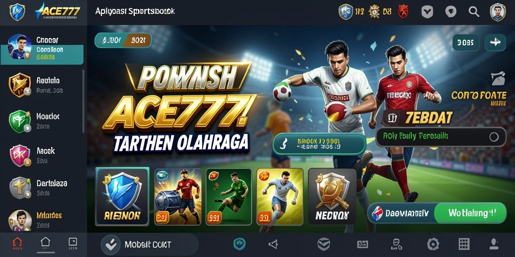 Tampilan gameplay interaktif di aplikasi ACE777 saat taruhan olahraga.