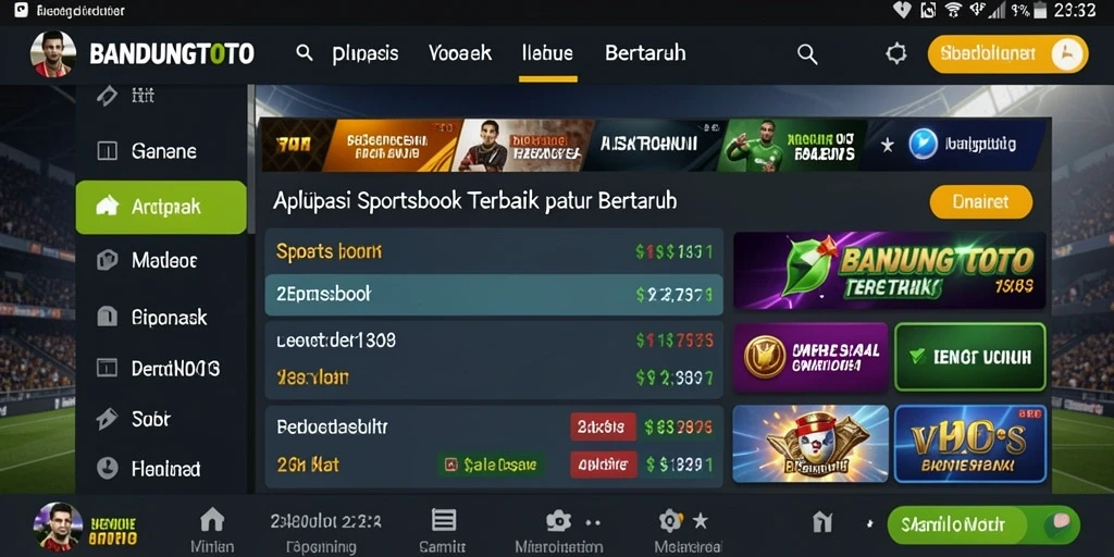 Gambaran utama gameplay <strong>BANDUNGTOTO</strong> yang menampilkan taruhan olahraga.