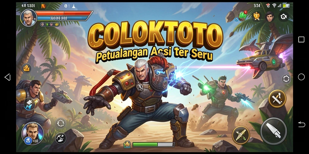 Tampilan mendebarkan saat aksi seru dalam COLOKTOTO