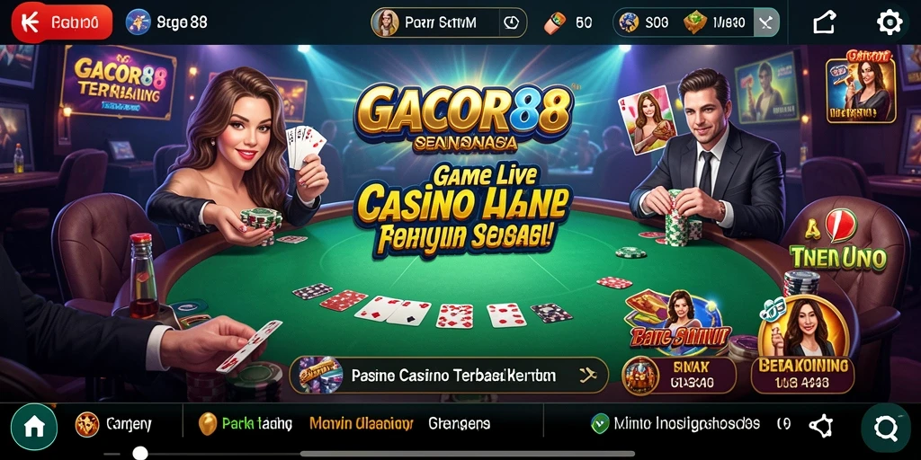 Tampilan GACOR88 yang menawan dalam permainan Live Casino.