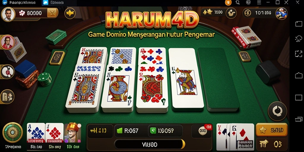Screenshot HARUM4D menampilkan aksi seru permainan Domino.