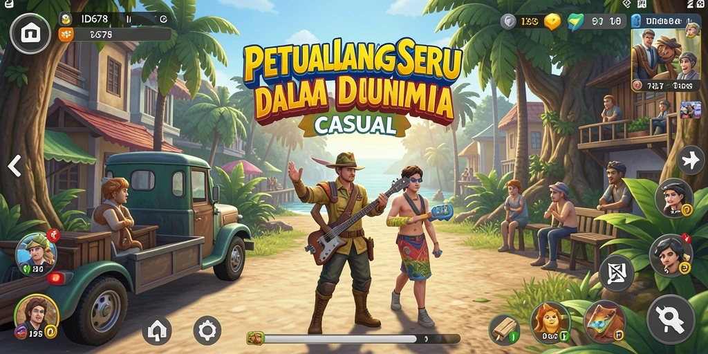 Tampilan menarik dari gameplay seru ID678 dalam petualangan Casual.