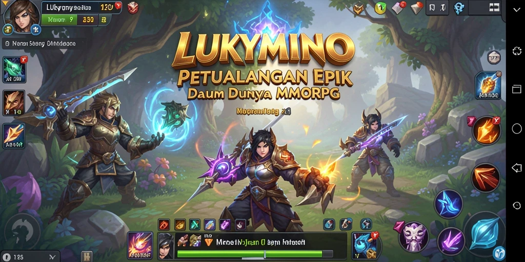 Tampilan gameplay epik dalam dunia luas LUKYMINO yang menantang.