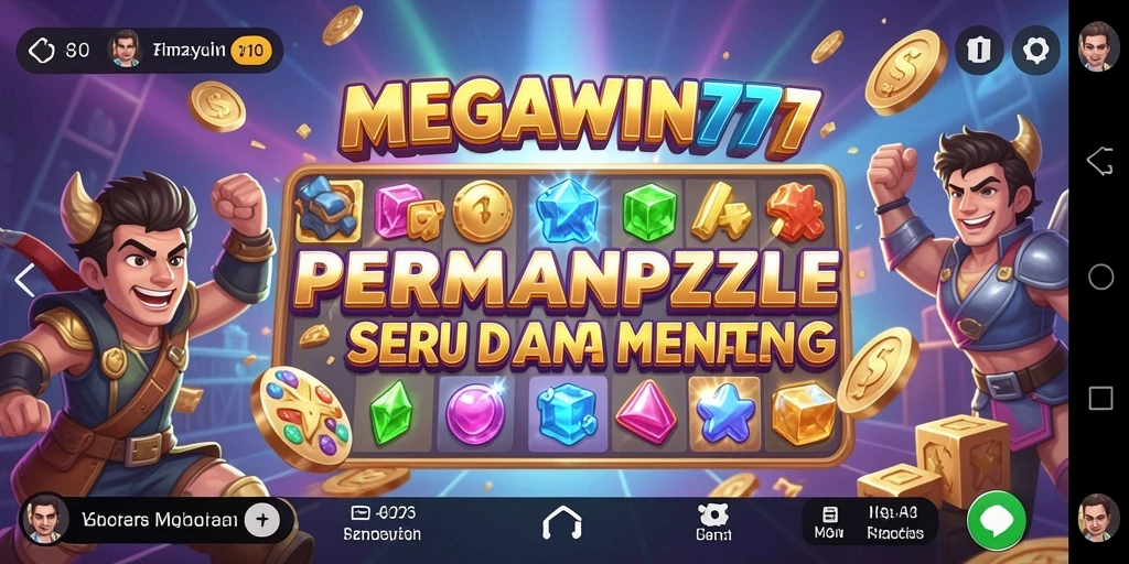 Tampilan gameplay MEGAWIN777 yang seru dengan berbagai tantangan puzzle.