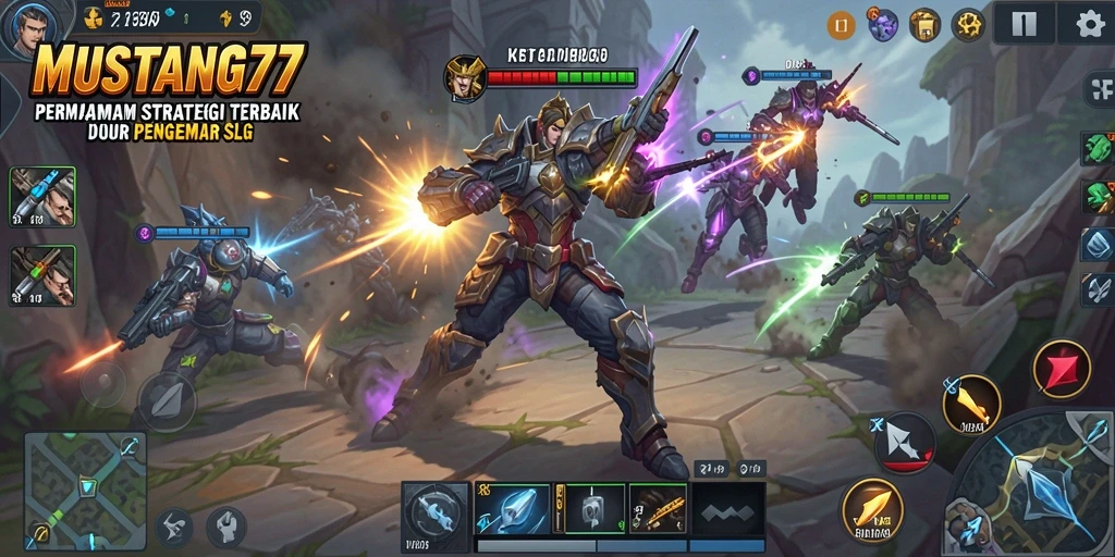Tampilan gameplay <strong>MUSTANG77</strong> yang penuh strategi dan aksi.