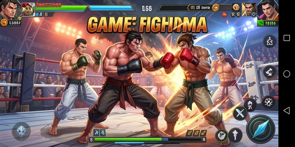 Tangkapan layar dari gameplay adu kekuatan di OMSET288.