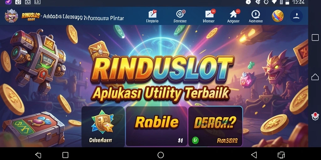 Tampilan antarmuka RINDUSLOT yang modern dan interaktif.