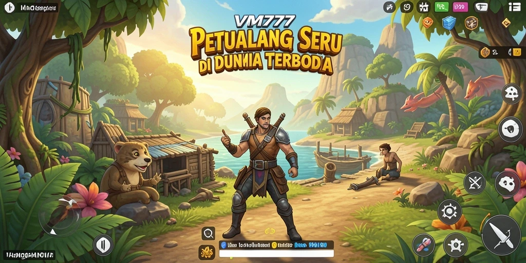 Screenshot gameplay dari dunia terbuka yang mengagumkan dalam VM777.
